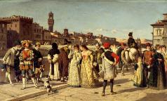 Passeggiata sullungArno in Firenze 115x76 (L.Delleani)1872