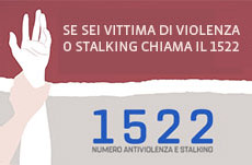 Se sei vittima di violenza o stalking chiama il 1522