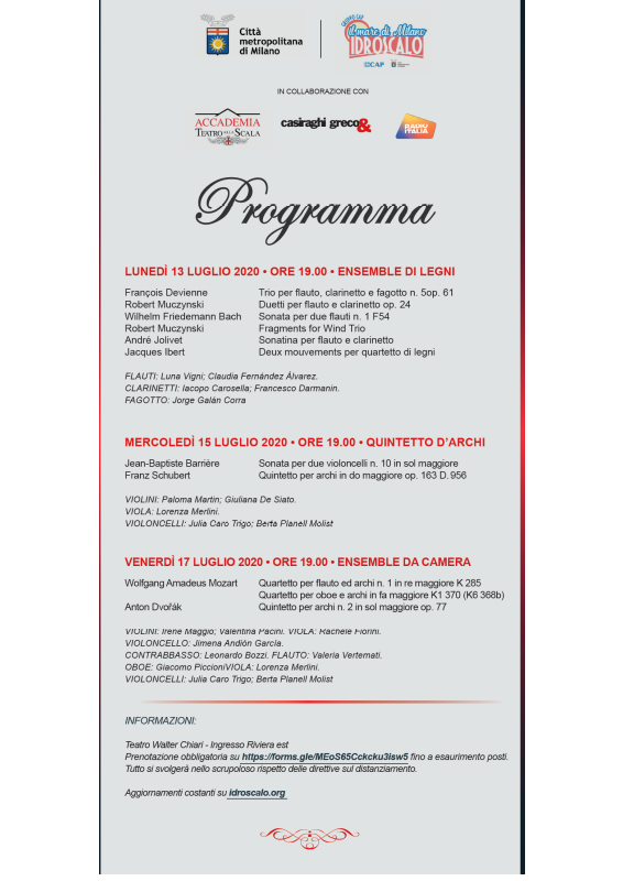 PROGRAMMA CONCERTI