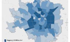 Densita abitativa quartieri di Milano