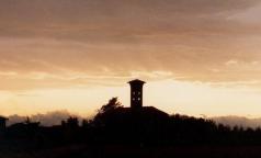 Dairago Santuario Madonna in Campagna tramonto